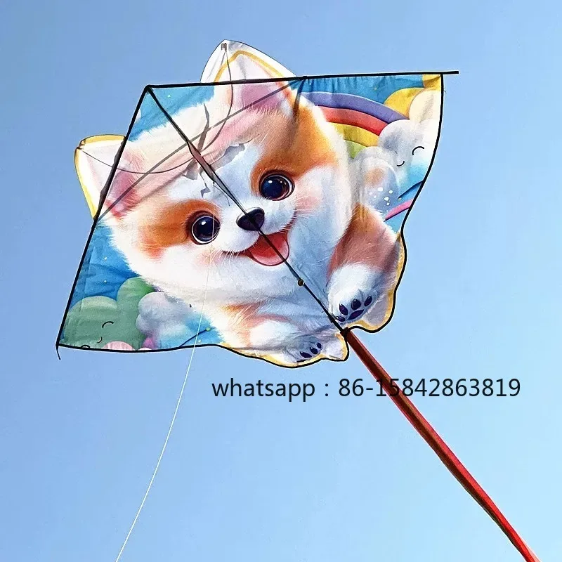 

Kids Cartoon Dog Kite, Ripstop Nylon Outdoor Flying Surf Kite Toy