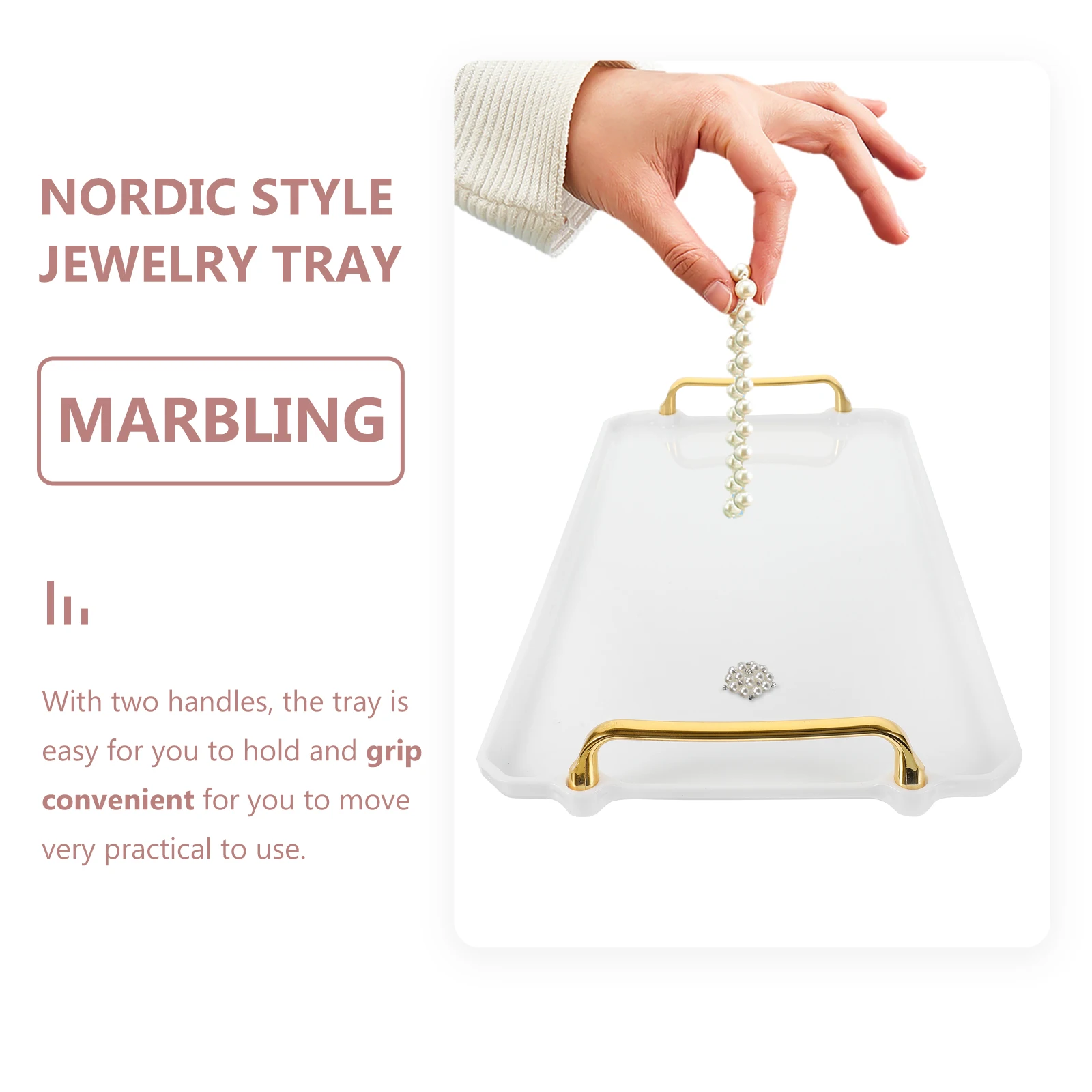 

Rectangular Plastic Serving Tray Multipurpose Food Dessert Storage Tray for Home Office Kitchen Tea Jewelry Storage