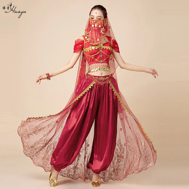 

Belly Dance Performance Costume Halloween Indian Princess Costume Cosplay Outfit Adult Women Anime Costume Exotic Set
