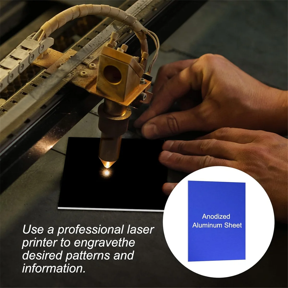 7x5x1/32 cala anodyzowany arkusz aluminiowy, 10 sztuk metalowa prostokątna płyta aluminiowa 0.8mm grube półfabrykaty grawerujące do laserowego majsterkowania