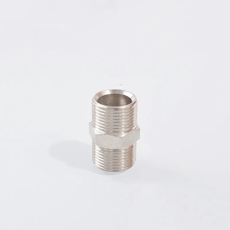 

M8 M10 M12 M14 M16 M18 M20 M22 M24 Metric Male to Male Thread Brass Nickel Plated Equal Pipe Fitting Connector Adapter