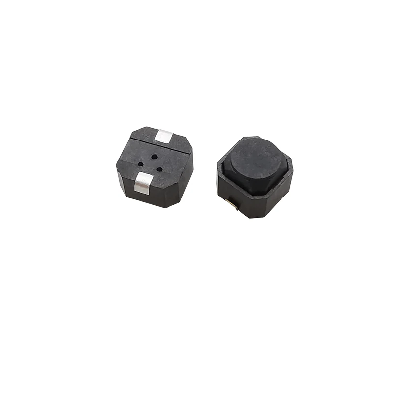 10Pcs Tactile Switch 6x6x5mm 2 Pin Silent Tact Switch SMD Silicone Push Button Touch Switches Black 6*6*5mm Tactile Switch