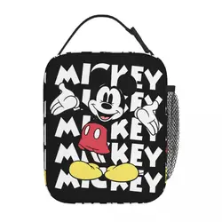 Public Domain Mickey Mouse Cartoon Insulated Lunch Bag Cooler Lunch Container High Tote Lunch Box Bento Pouch Beach Outdoor