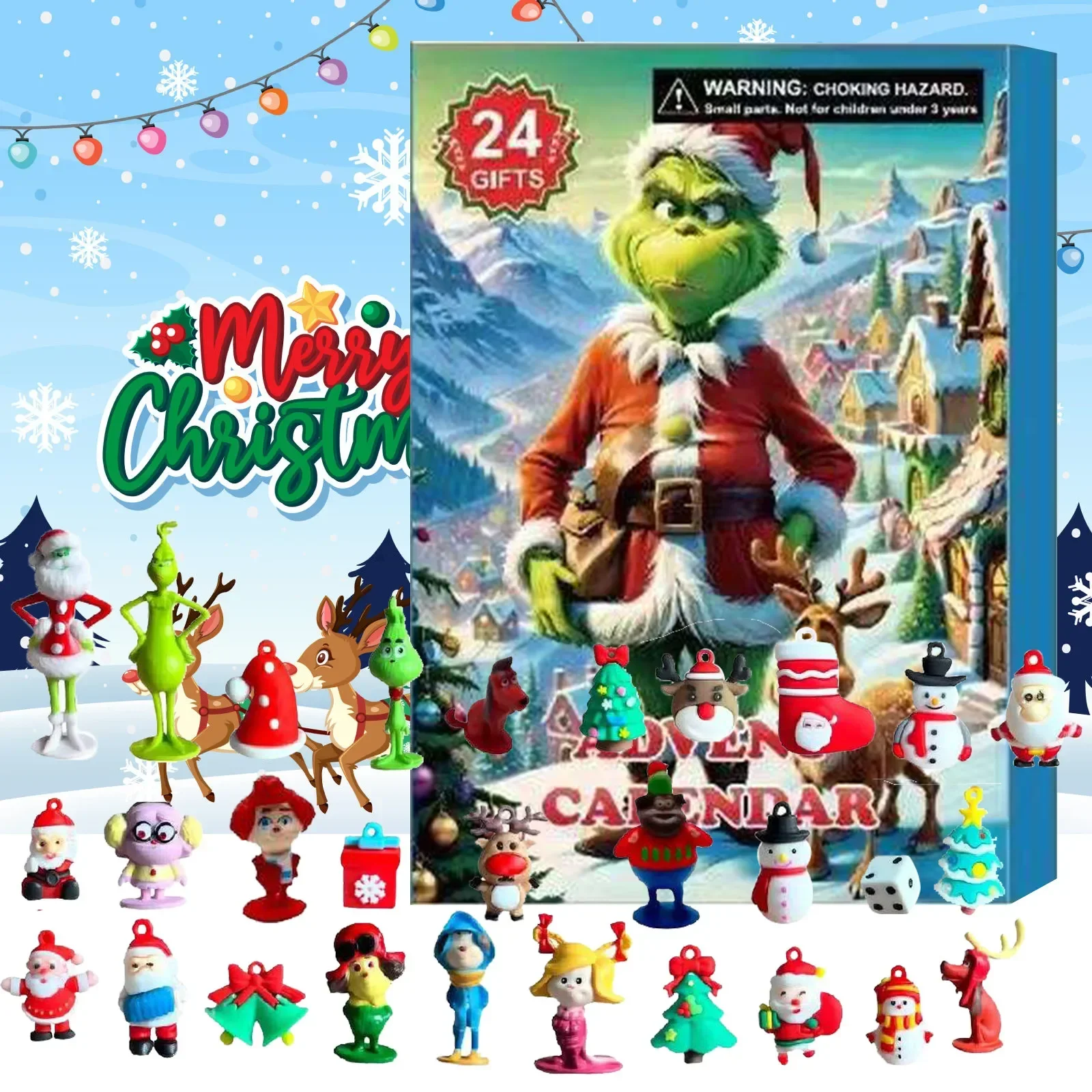 Merry Christmas Halloween Doll Advent Calendar Contains Gifts, Halloween Horror Figures Advent Calendar, Halloween Countdown