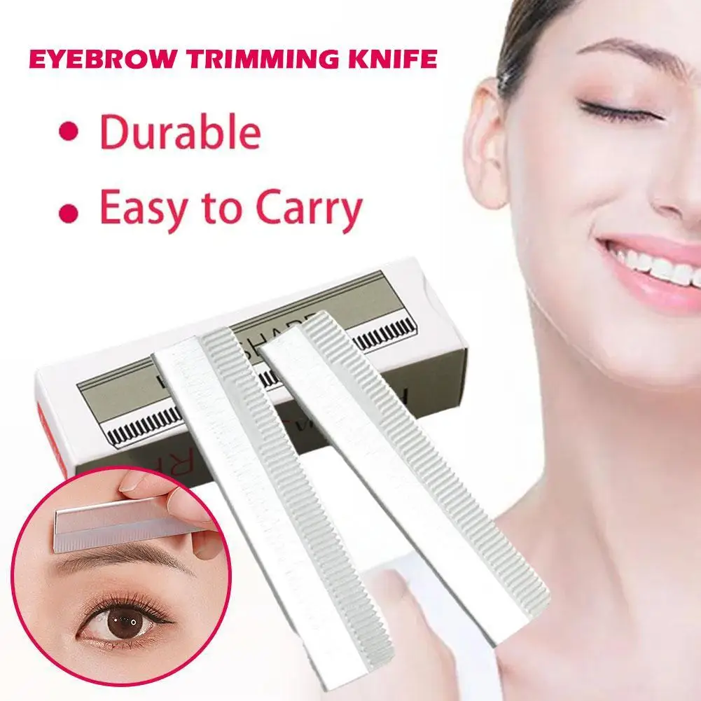 Maquinilla de afeitar profesional para cortar el pelo, cuchillo de acero inoxidable para recortar cejas, maquillaje permanente multifunción, herramienta de belleza para tatuajes, 100 piezas