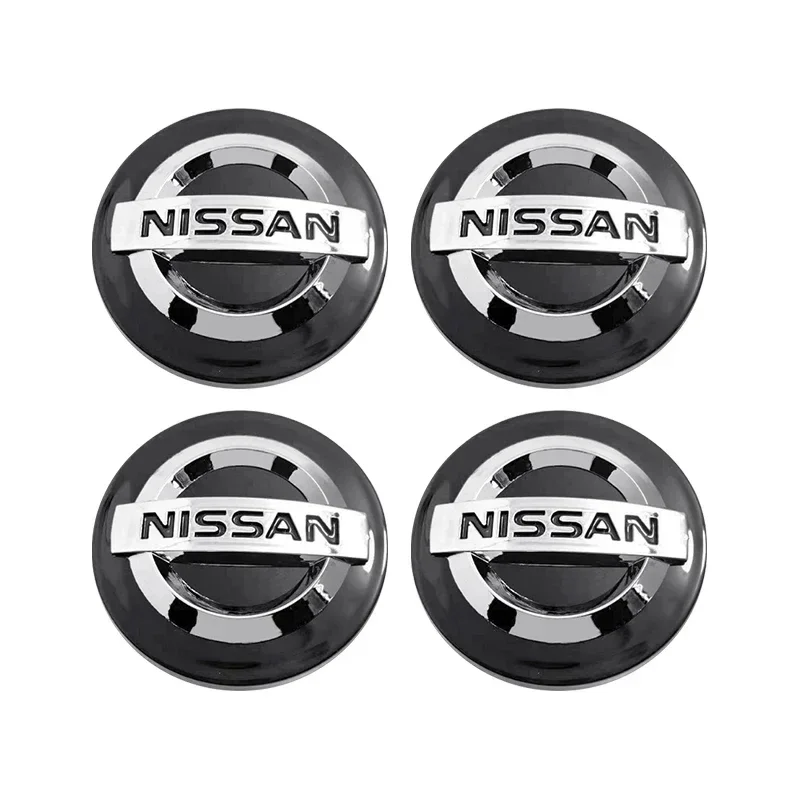 4pcs 54mm 60mm Car Wheel Hub Center Caps Rim Cover Badge Emblem Exterior Styling For Nissan J10 Trail Tiida Teana X-trail Versa