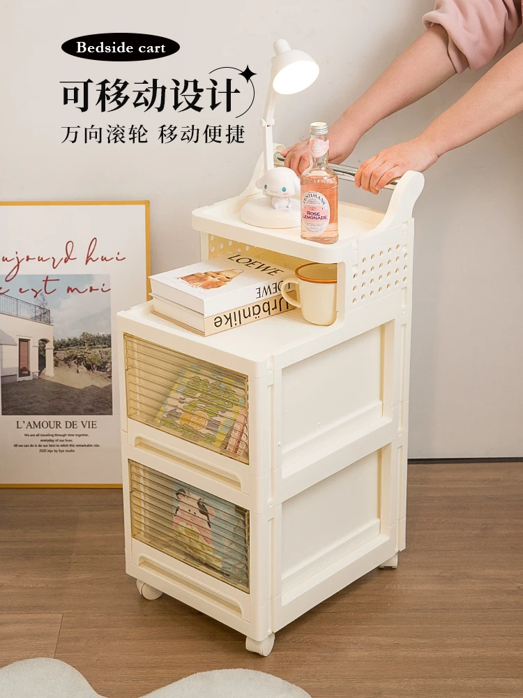 طاولة سرير بسيطة، طاولة صغيرة، تخزين سميك، رف طاولة بجانب السرير لغرفة الإيجار