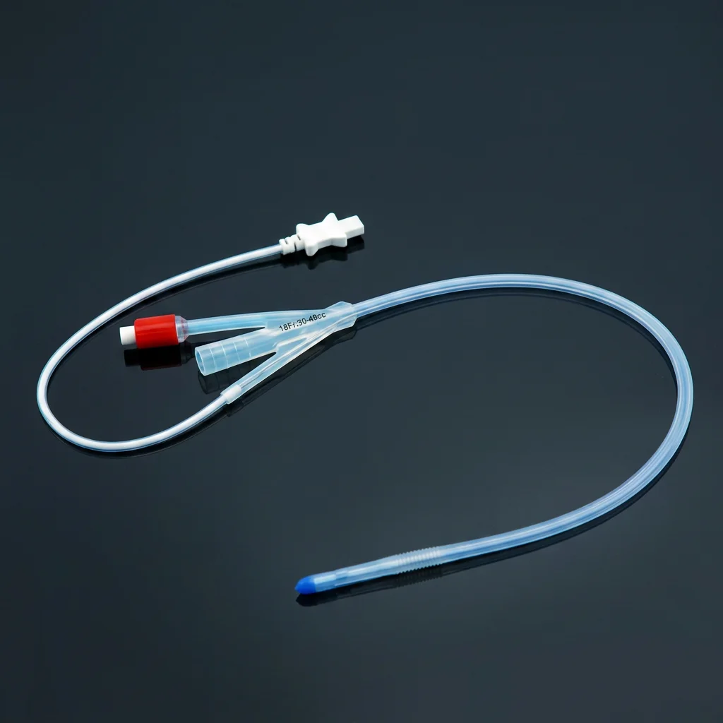 Monitoring Urinary Catheter 3 Way Silicone Catheter With Temperature Sensor CE Certified