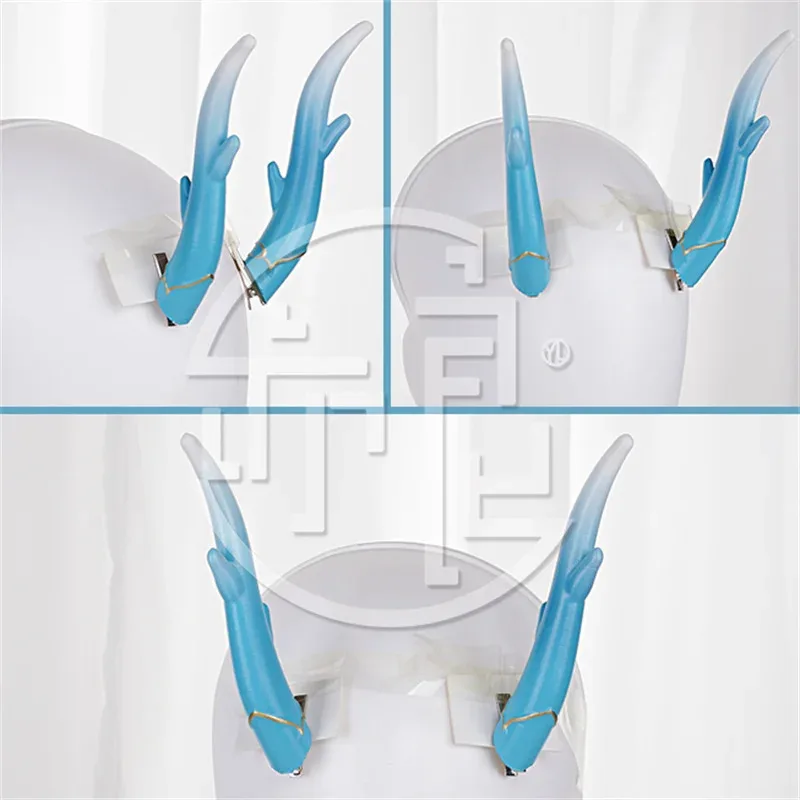 qq78Request7New Honkai: Star Rail Dan Heng Dragon Horns أغطية الرأس ملحقات تنكرية لحفلات الهالوين وأعياد الميلاد