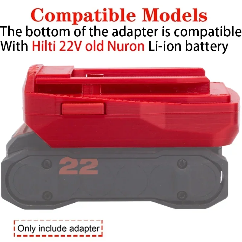 Adapter/Converter for old Hilti 22V B22 CPC Li-ion Tool To new Hilti 22V Nuron Li-ion Battery Adapter Power Tool Accessory