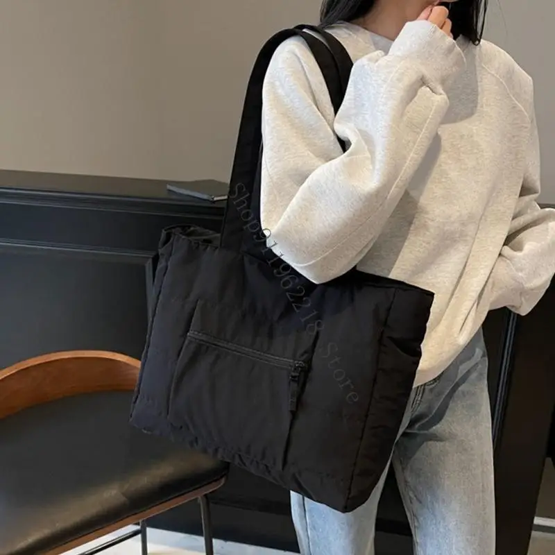 

Stylish Nylon Shoulder Bag Casual Underarm Handbag For Class Or Office Essential 066F