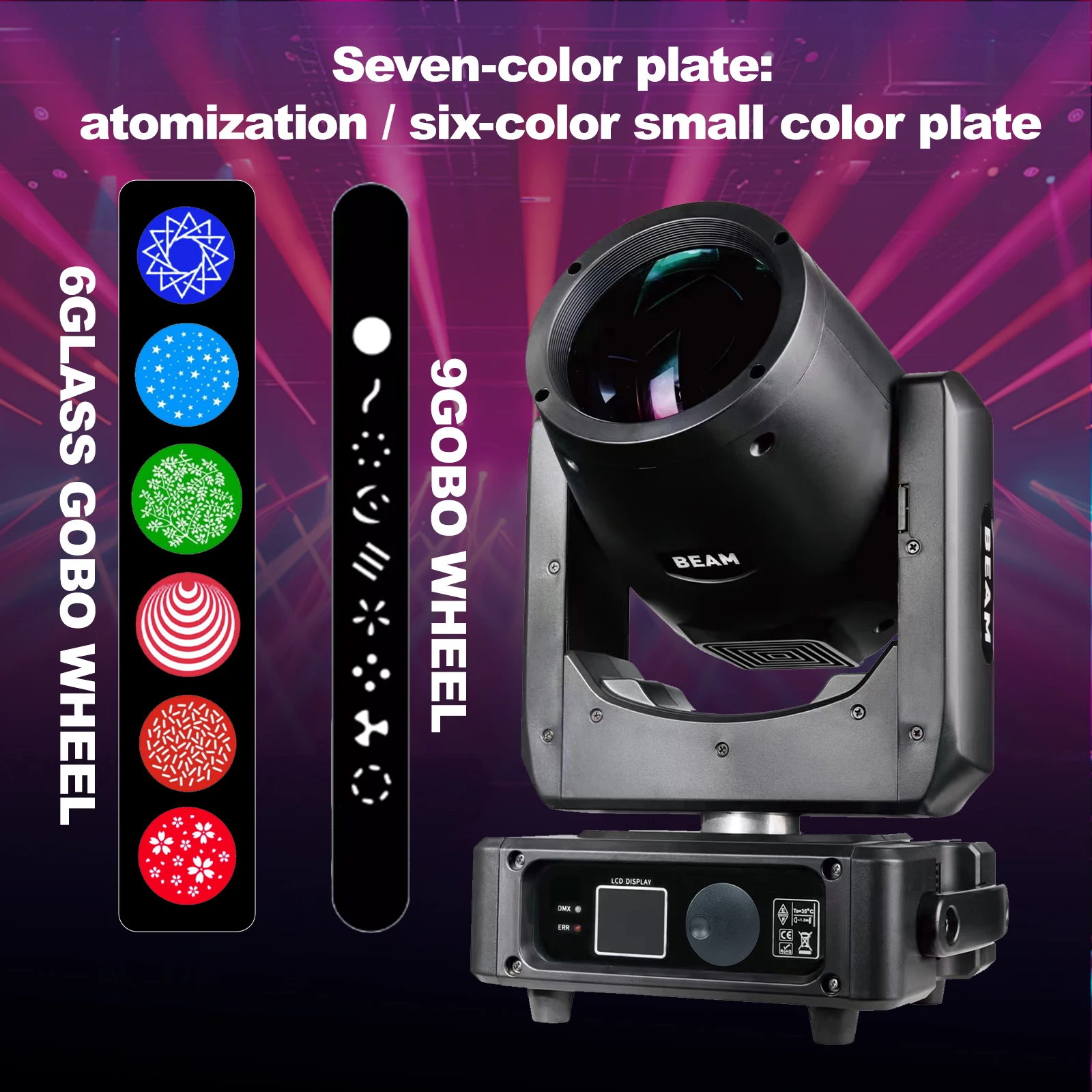POLET Bulbs Light 7rBeam Moving Head Light Sharpy MINI Stage Decoration For Fashion Show Wedding Party Music Festival djlighting