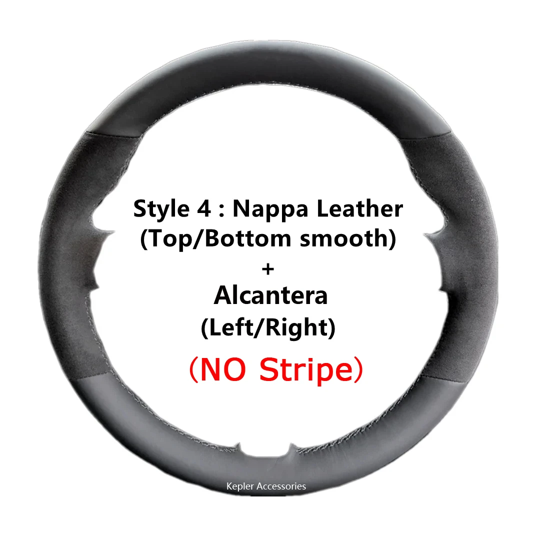 Genuine Leather Yellow Thread Steering Wheel Cover for Alcantera Car Accessories for Land Rover RANGE ROVER VELAP EVOQUE 5