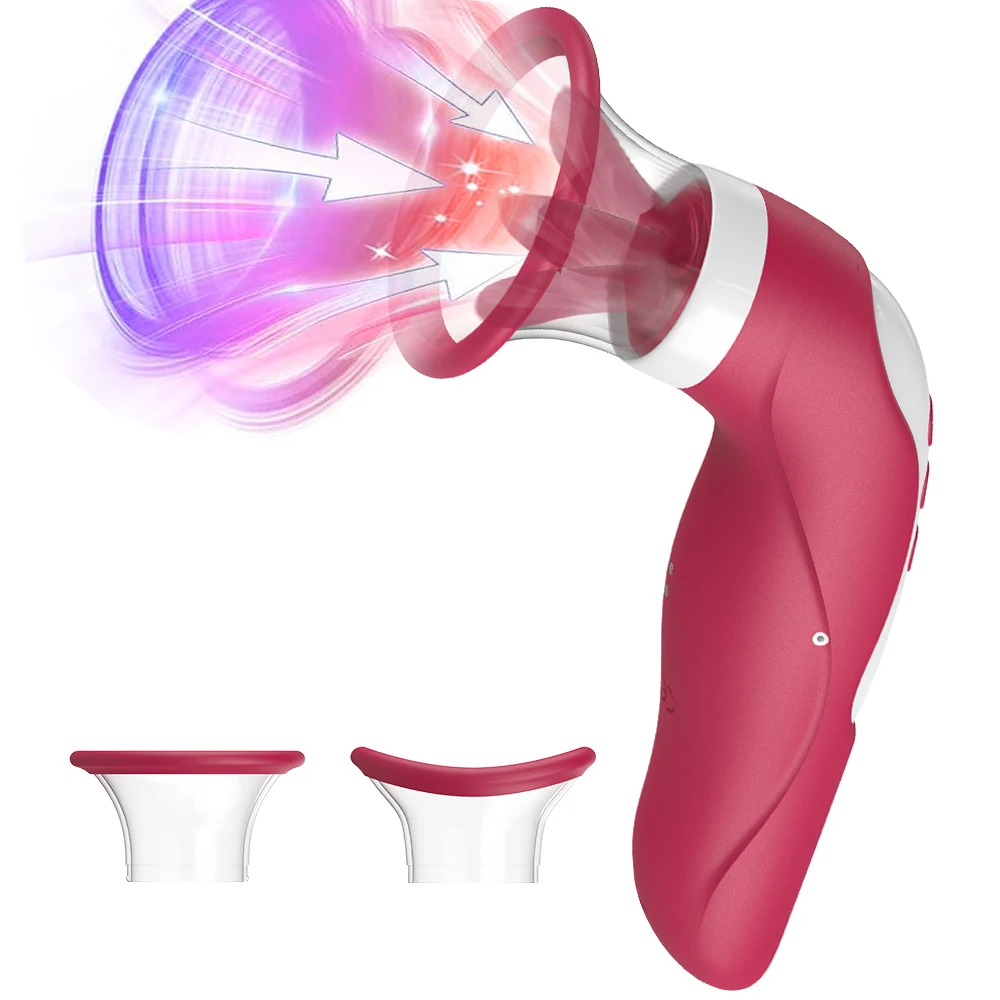 Vacuum Tongue Licking Sucking Vibrator Female Nipples Clitoral Stimulator 10 Sucker Modes Oral Masturbator Sex Toys for Women