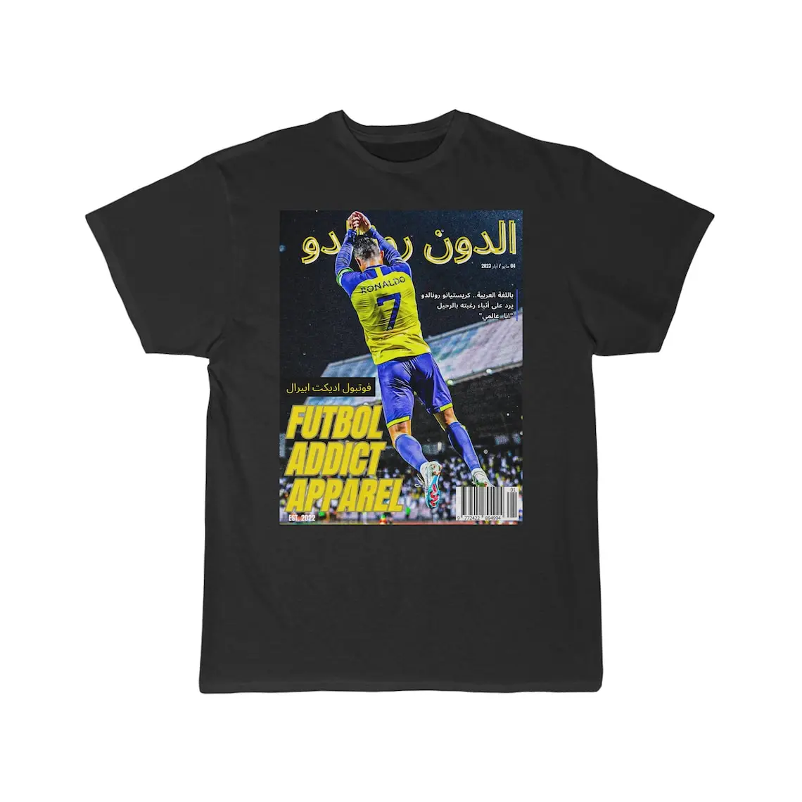 Cristiano Ronaldo Al Nassr Magazine Collection T-shirt gifts for him birthday gift soccer Futbol football shirt