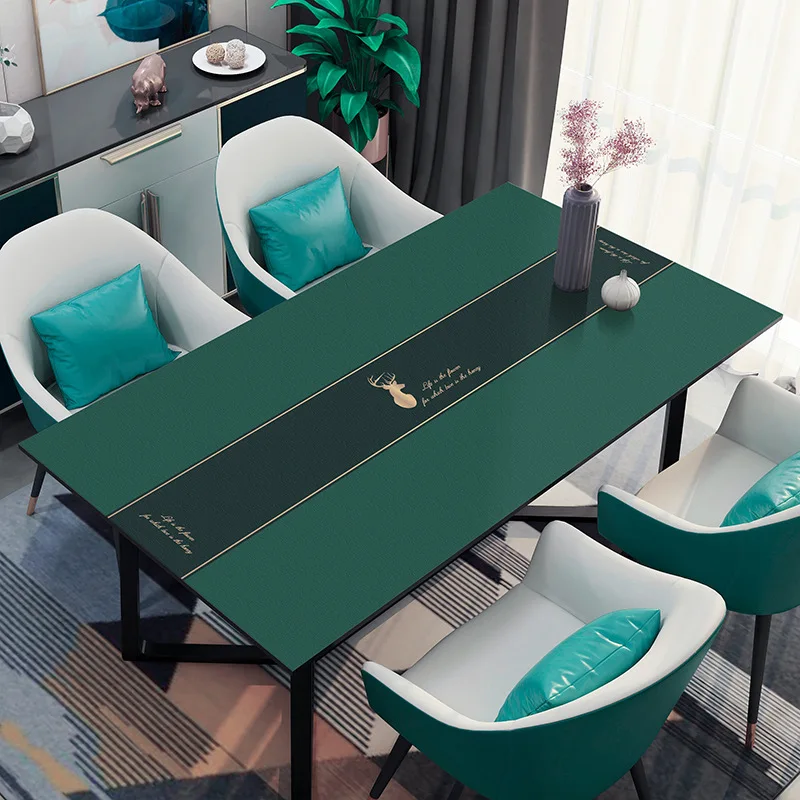 Leather light luxury anti scald household thick anti slip dining table and coffee table mat