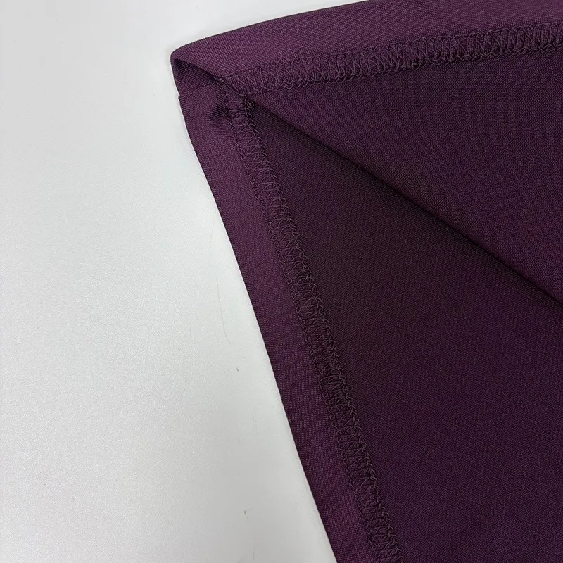 Patchwork Gerafftes Bandkleid für Damen Sexy Rollkragen Elegantes Hochgeschnittenes Abendkleid mit Langen Ärmeln – Detail 18