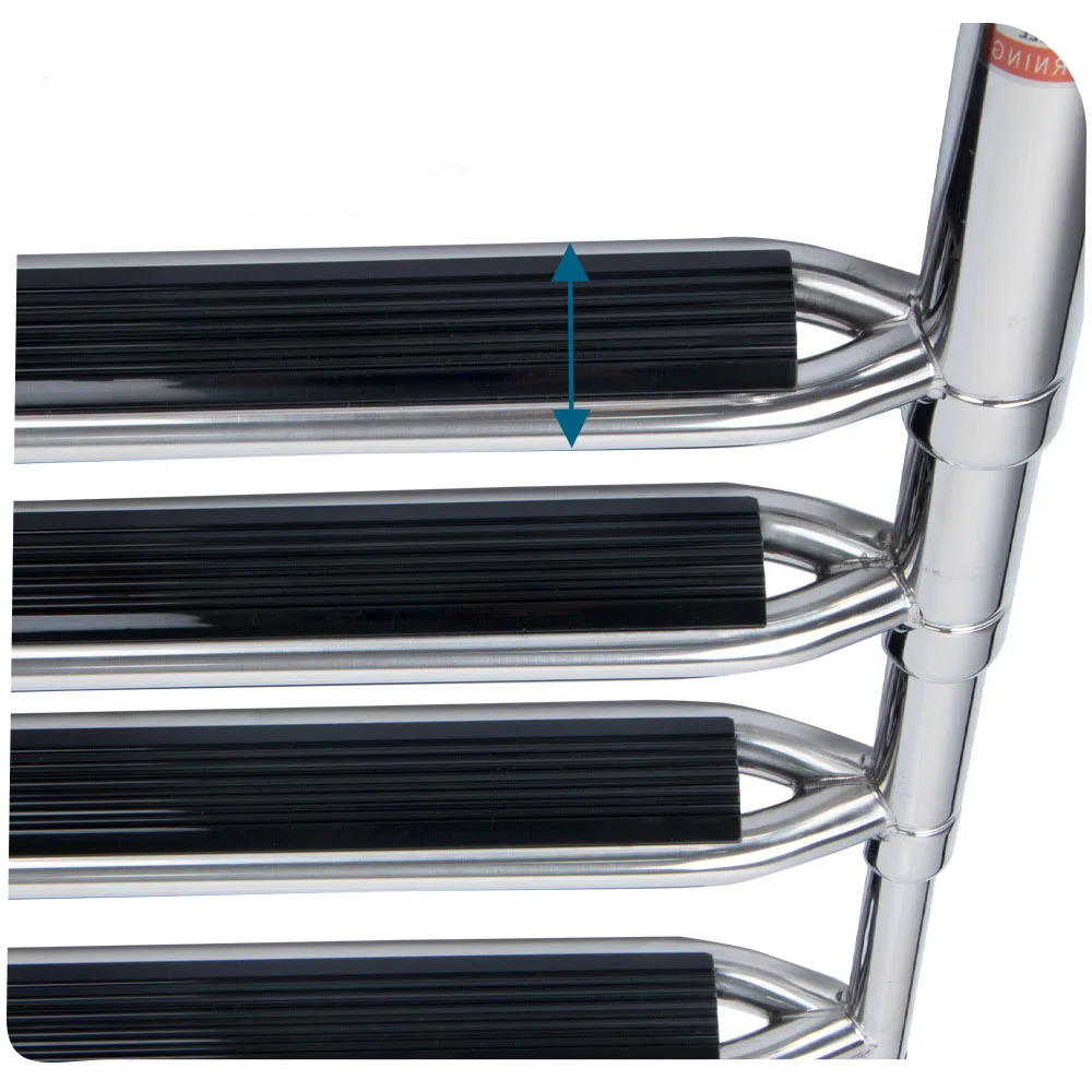 Telescopic Ladder Stainless Steel 316 Non-slip Four-section Swim Ladder For Yacht Swimming Pool