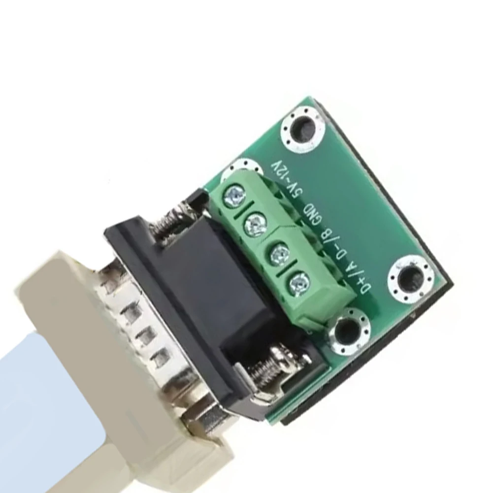 Compact RS232 RS485 Converter 93x32mm DB9 Male to Terminal Block Adapter for Reliable Field Use and Automation