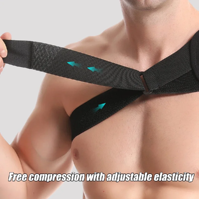 Picture 3: 1pcs  Compression Shoulder Support, Breathable Fabric,Shock-Absorbing Shoulder Brace for Shoulder,Built-in Gel Padding