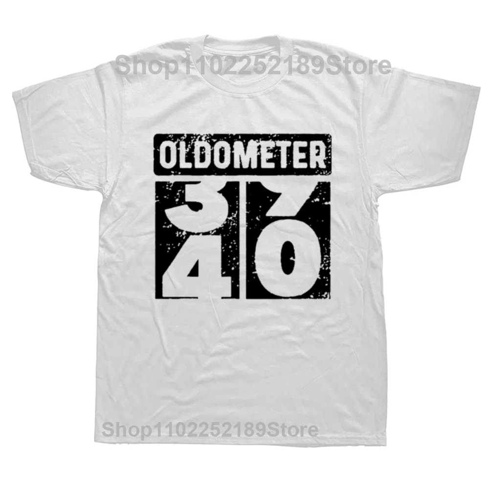 Modisches Oldometer Odo Meter Lustiges Geschenk zum 40. Geburtstag 40 Jahre alter Witz Unisex Baumwoll-T-Shirt Vintage O-Ausschnitt Kurzarm-T-Shirt – Detail 2