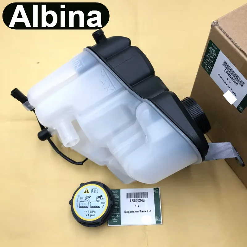 LR004080 LR000243 Radiator Coolant Overflow Expansion Tank With Lid For LR2 Freelander2 S80 V70 XC60