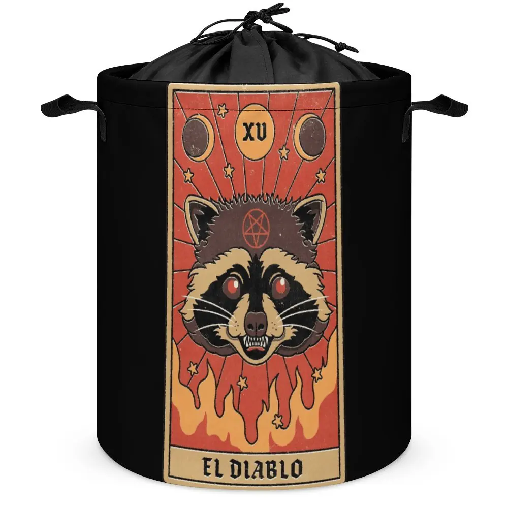 Storage Tank El Diablo for Sale Large Capacity Cute Laundry Basket Lifting Hand Can Be Folded Towels Bedroom Storage