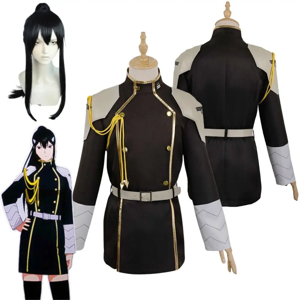 Kaiju anime no 8 mina ashiro kikoru shino miya cosplay fantasie kostüm verkleidung für männer frauen jacke gürtel halloween karnevals anzug