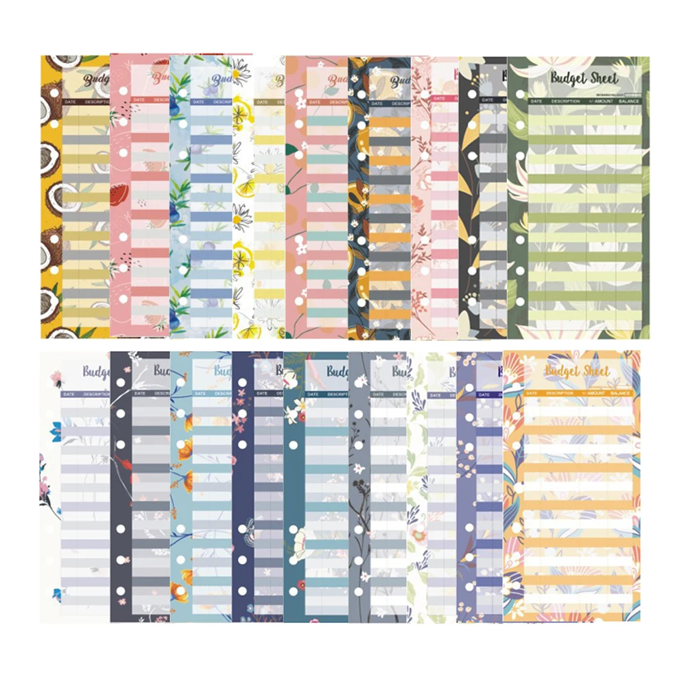 12 Sheets A6 Budget Sheets Expense Tracker Fit Budget Envelopes Cash Envelope Binder
