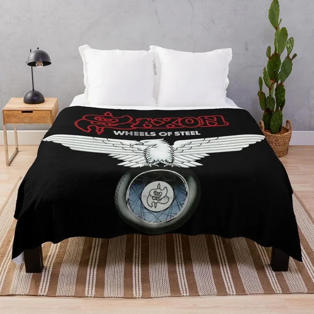 

Saxon: Wheels Of Steel Throw Blanket Weighted warm for winter Hair Blankets