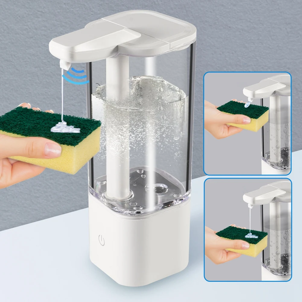 Automatic Liquid Soap Dispenser Touchless Smart Hand Washing Soap Dispenser With USB Charging For Kitchen Durable