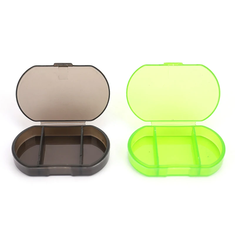 Mini Pill Box Lightweight 3 Grids Pill Organizer Medicine Storage Waterproof Pills Box Weekly Vitamin Holder Travel Pill Case