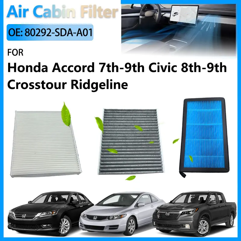 

80219-SHJ-A01 Car Air Cabin Filter For Honda Civic 8th 9th Gen Honda Accord 7ht 8th 9th 10th Gen Crosstour 2010 - 2015 Ridgeline