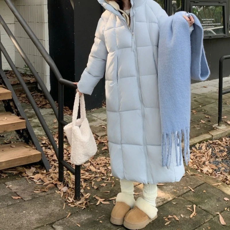 

Сладкая и свежая куртка на хлопковой подкладке, зимнее длинное женское пальто с толстым капюшоном