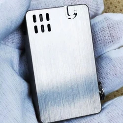 Handmade Brass Machinery and Titanium Alloy Material Kerosene Lighter Automatic Ignition Windproof Lighter Gift Box Men's Gift