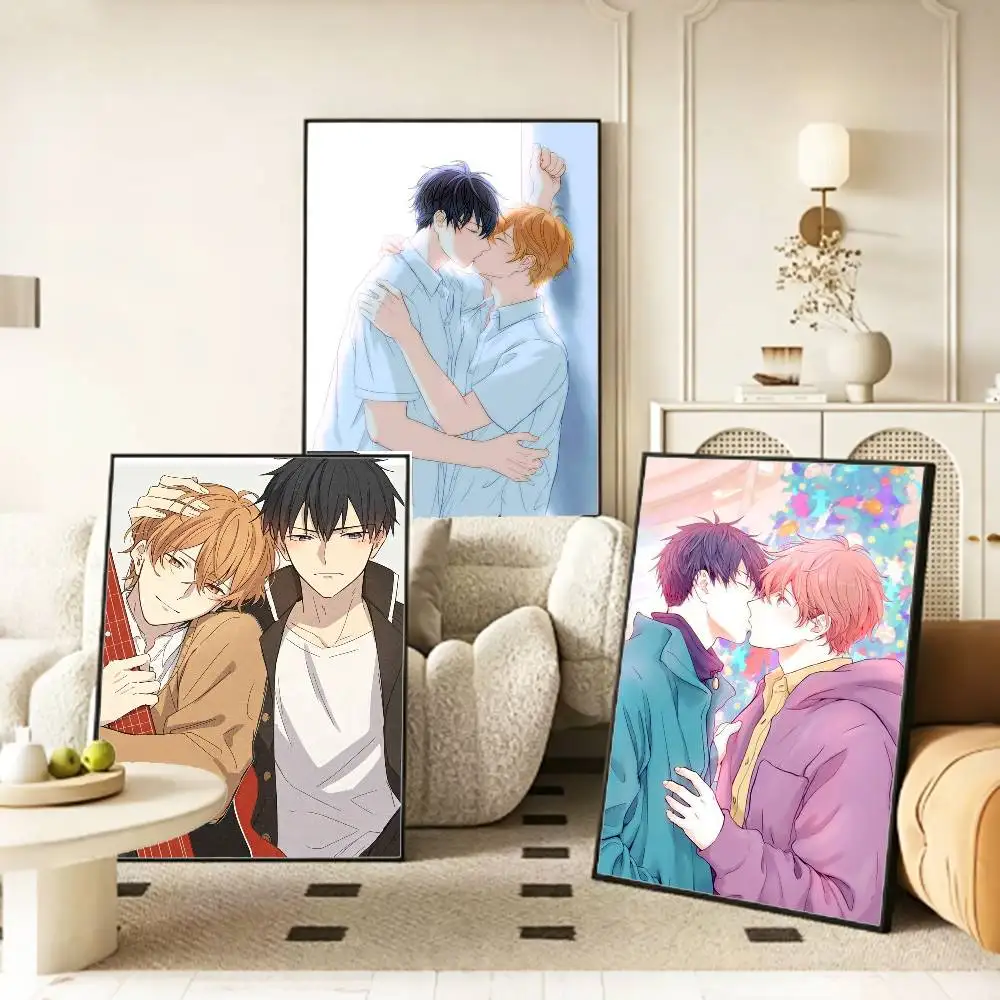 Given BL Anime Ritsuka &Mafuyu Sato  Poster HD Self Adhesive Waterproof Wall Art Ideal for Home Office Dorm Gift