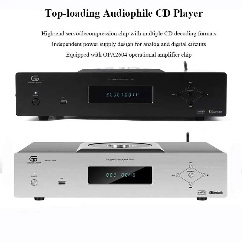CD50HIFI Professional CD Player with Bluetooth 5.3 SC6137 DAC Chip High-End Balanced CD Music Player DA11 Drive Mechanism