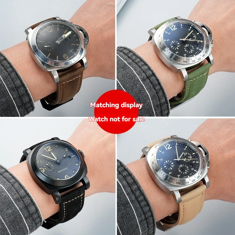 22 ملم/24 ملم طول ممتد (140+90 ملم) سوار ساعة من الجلد الطبيعي لهاميلتون وبانيراي والأحفوري |    استبدال حزام الساعة الرجالية
