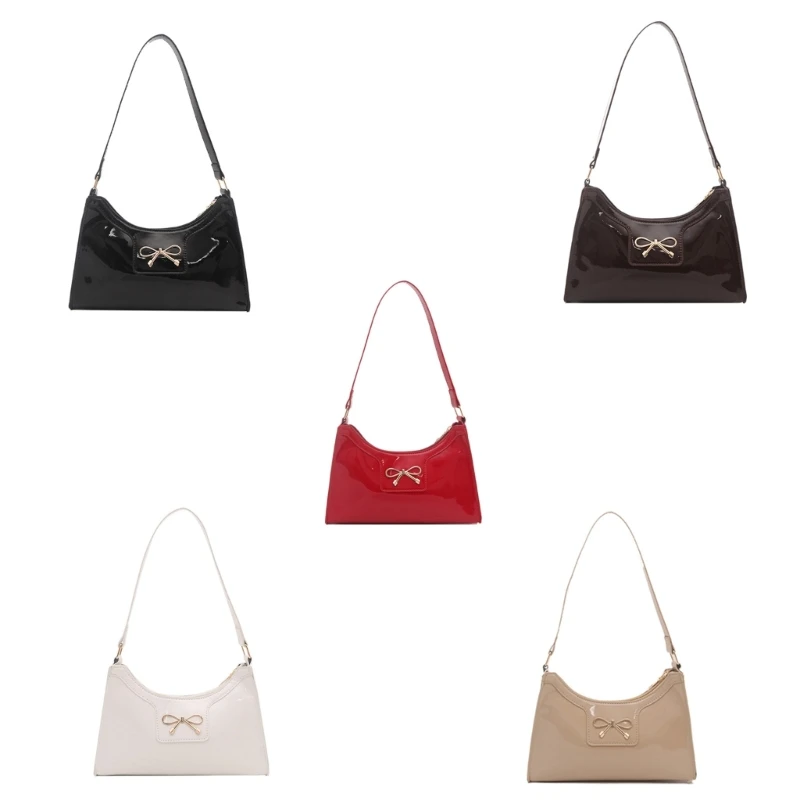 X5XA Trendy Retro Inspired PU Handbag Spacious Compartment Practical Wear Resistant