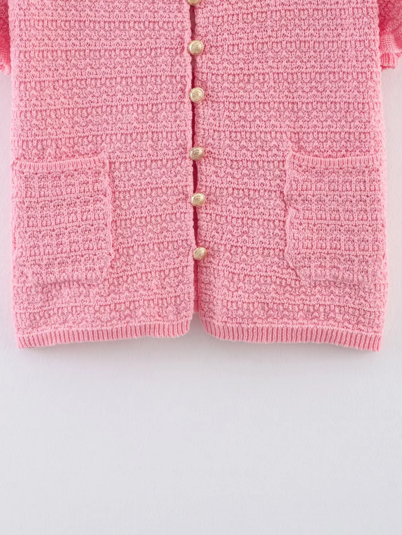 Elegante frauen Gestrickte Sets Rüschen Ärmel Einreiher Strickjacke Top + Patchwork Solide 2025, Sommer Frau Rock Outfits – Detail 19