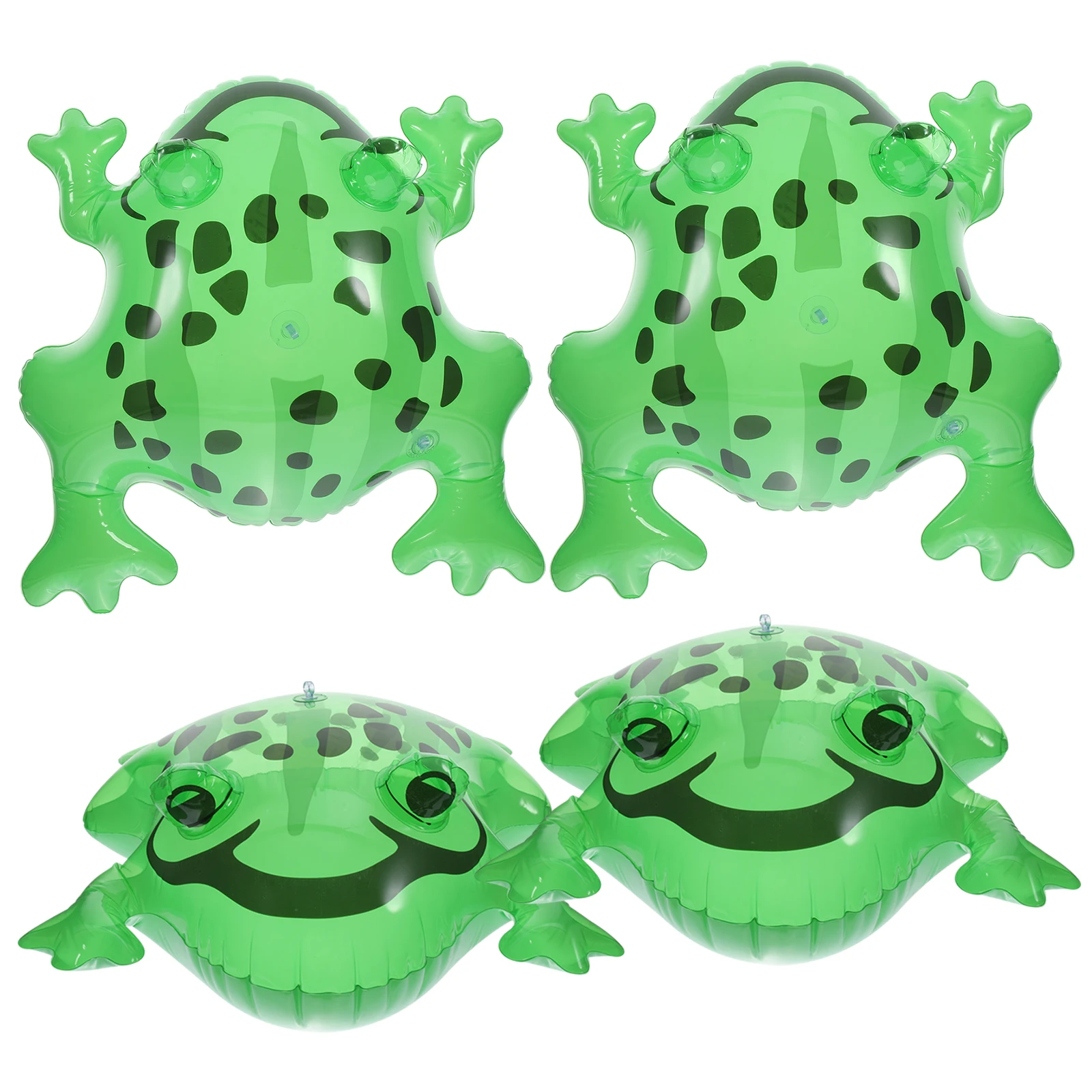 

4 set Inflatable Frog Balloons Toy Frogs Bounce Rope Pool Party Decorations Safe Realistic Bag Fillers