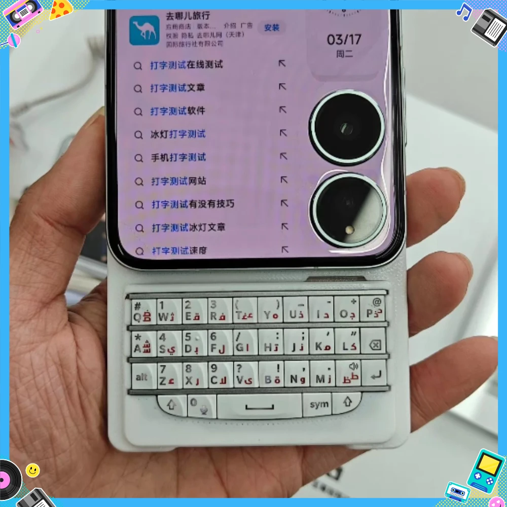New Blackberykbd Q10 Mini Keyboard Customized Bluetooth 3D Printed Shell for Zflip/mixflip2/purax Lightweight Office Keyboard