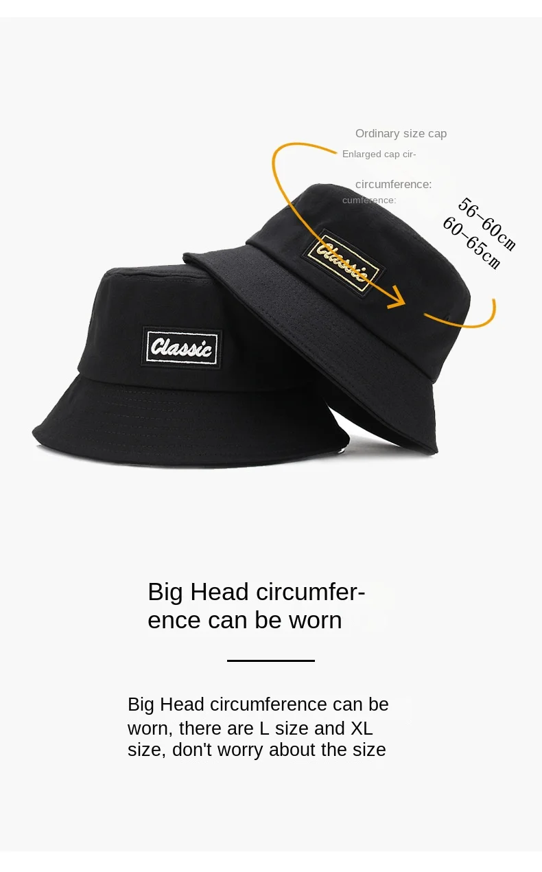 Männer Frauen Big Head Eimer Hüte Strand Overs ize Sonnen kappe im Freien plus Größe Panam xxl Fischer hut 55-59cm 60-63cm – Detail 6