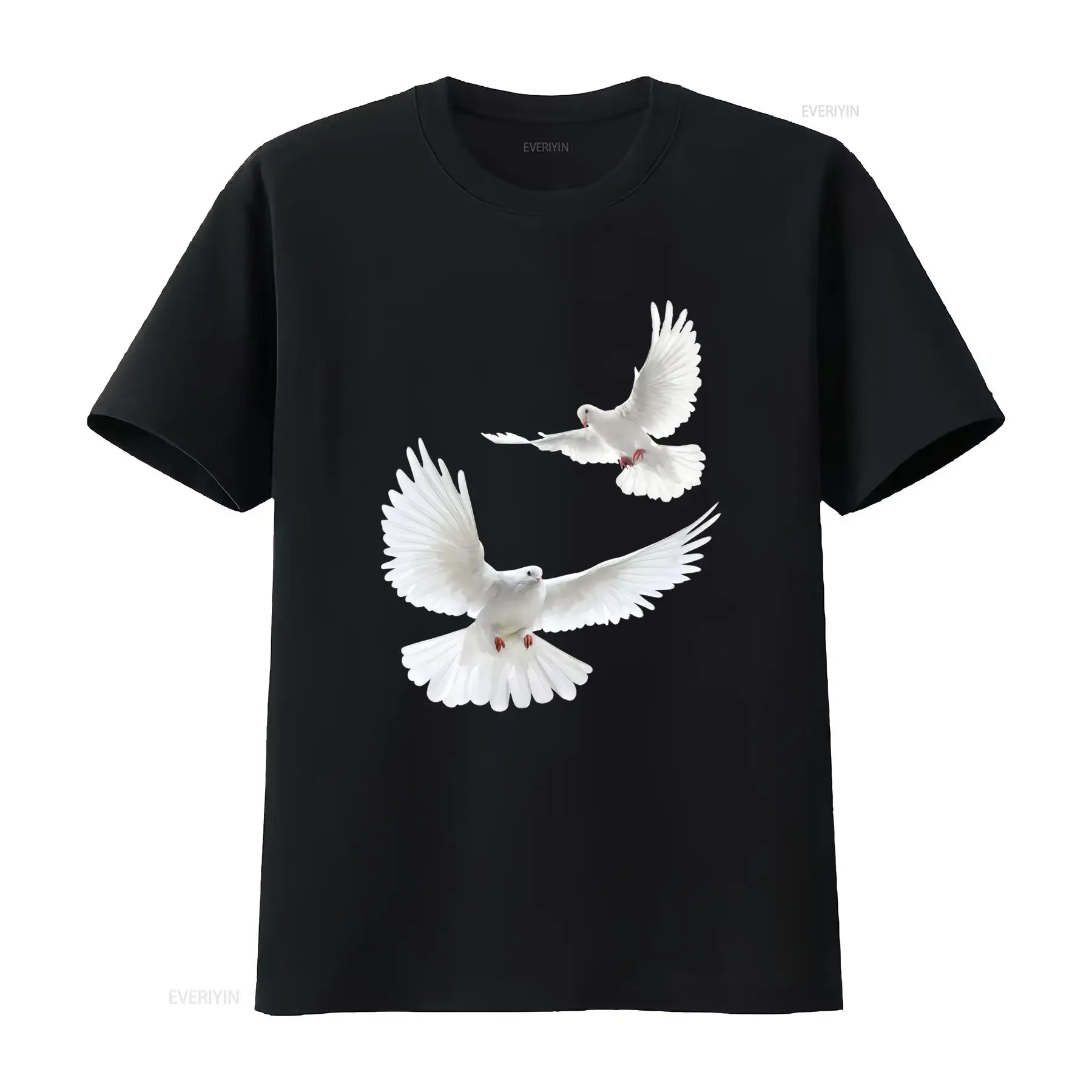 Goth Money Records White Doves Flying T Shirt Fashionable Merch for US Buyers vintage Washed Casual homme graphic Stretched