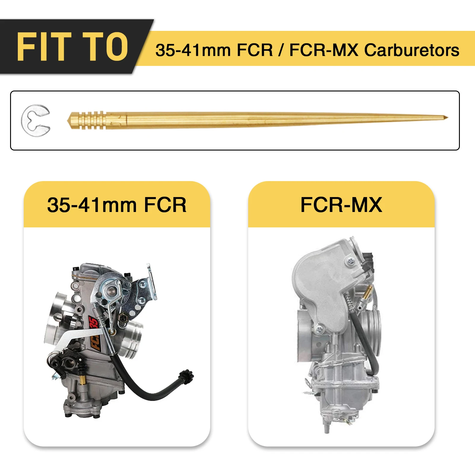 Alconstar 10PCS setMotocycle FCR Carburetor Jet Needles for N427-OC KEIHIN FCR 35-41MM Carburetor