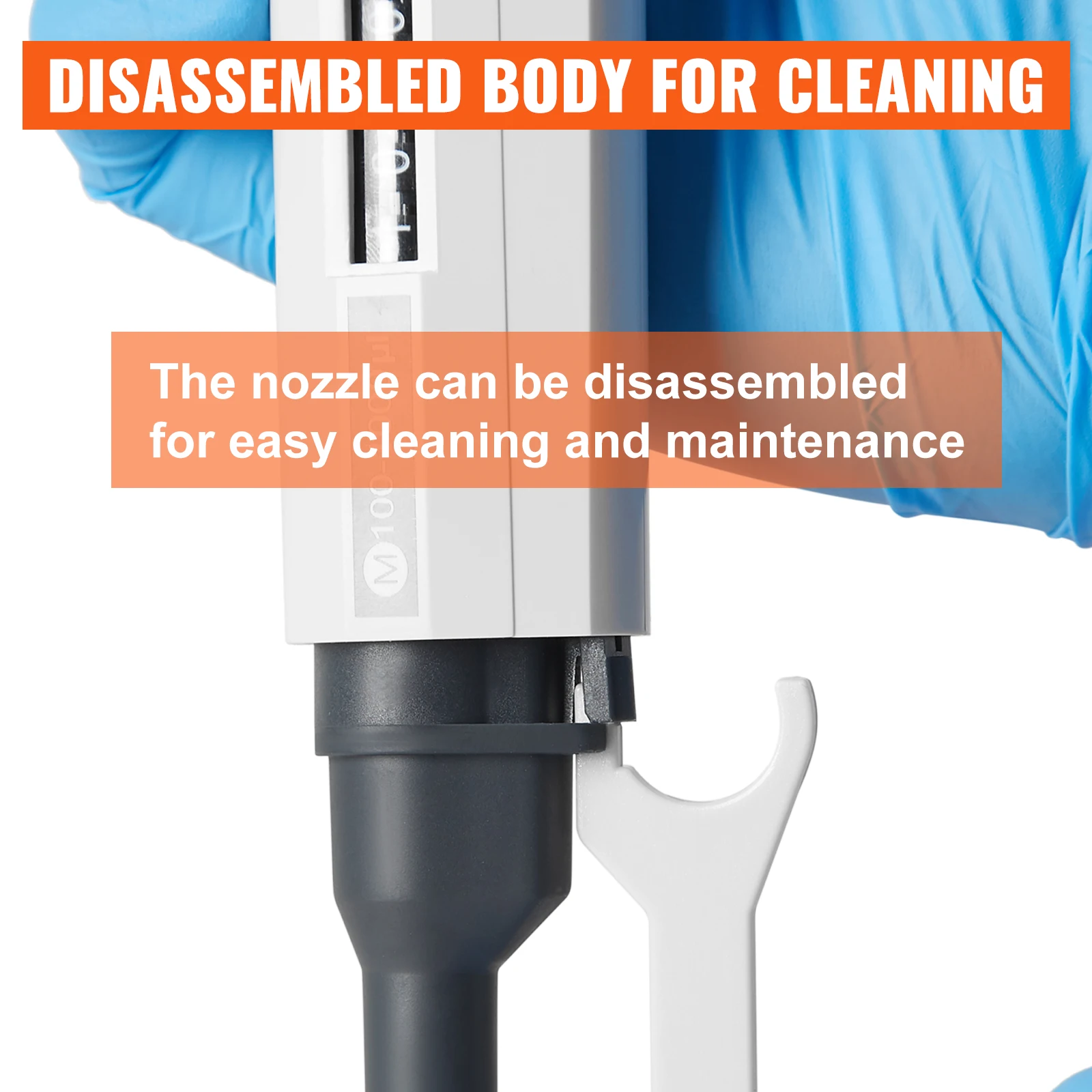 VEVOR Pipette Kit 3 Single Channel Pipetteswith 3 Tips 0.5-1000 Pipettor Adjustable Volume School Lab Instruments for Labtory