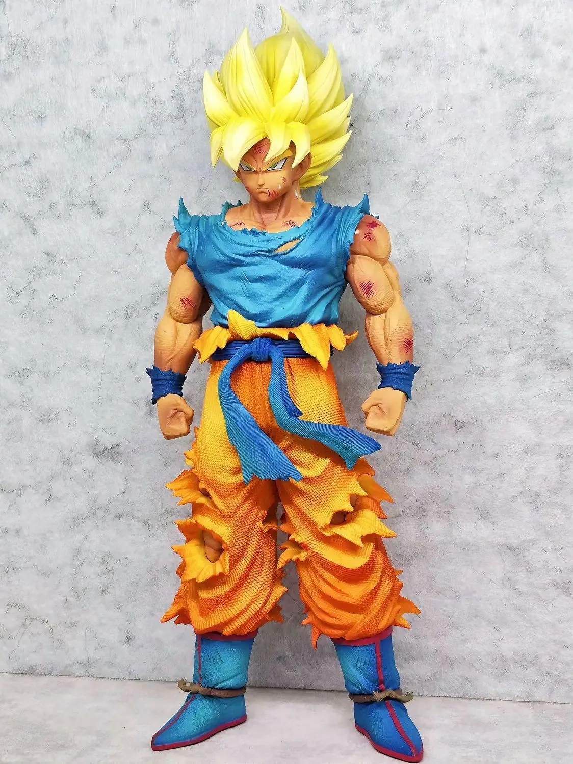 Figura de Dragon Ball Son Goku Vf, colección de estatuas de Anime Super Saiyan Goku de primera generación, Dbz, daño de batalla, muñecos Goku, juguetes, regalos