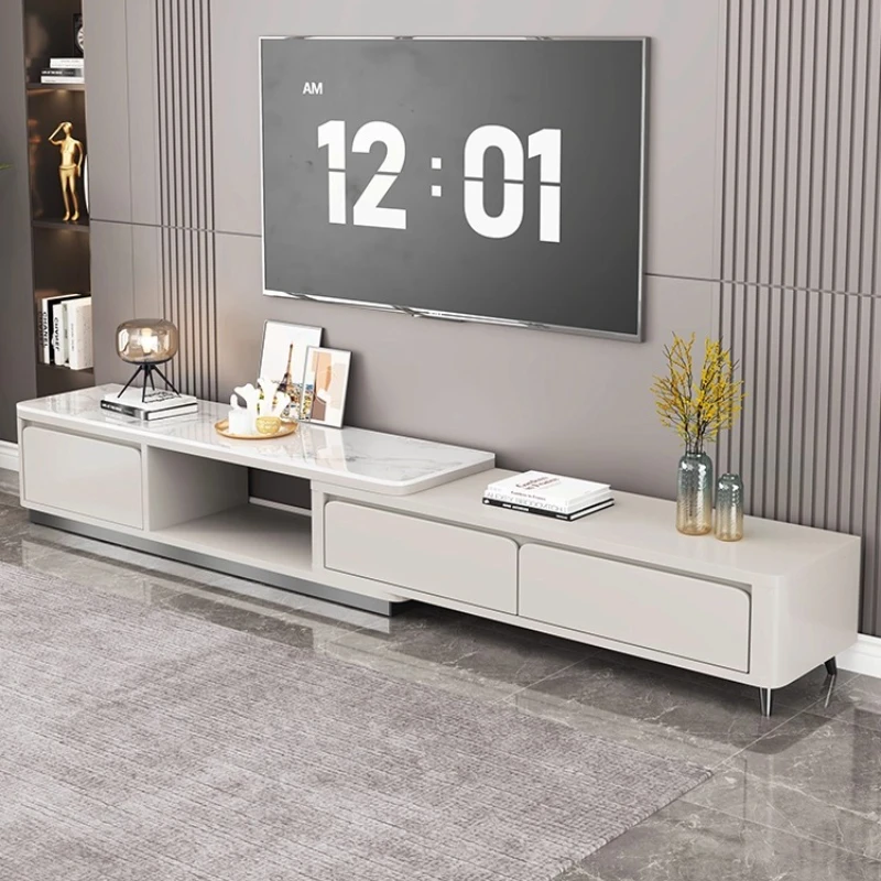 수직 접이식 TV 스탠드 캐비닛 모던 수납형 거실 TV 스탠드 서랍 디자인 텔레비전 스탠드 가구