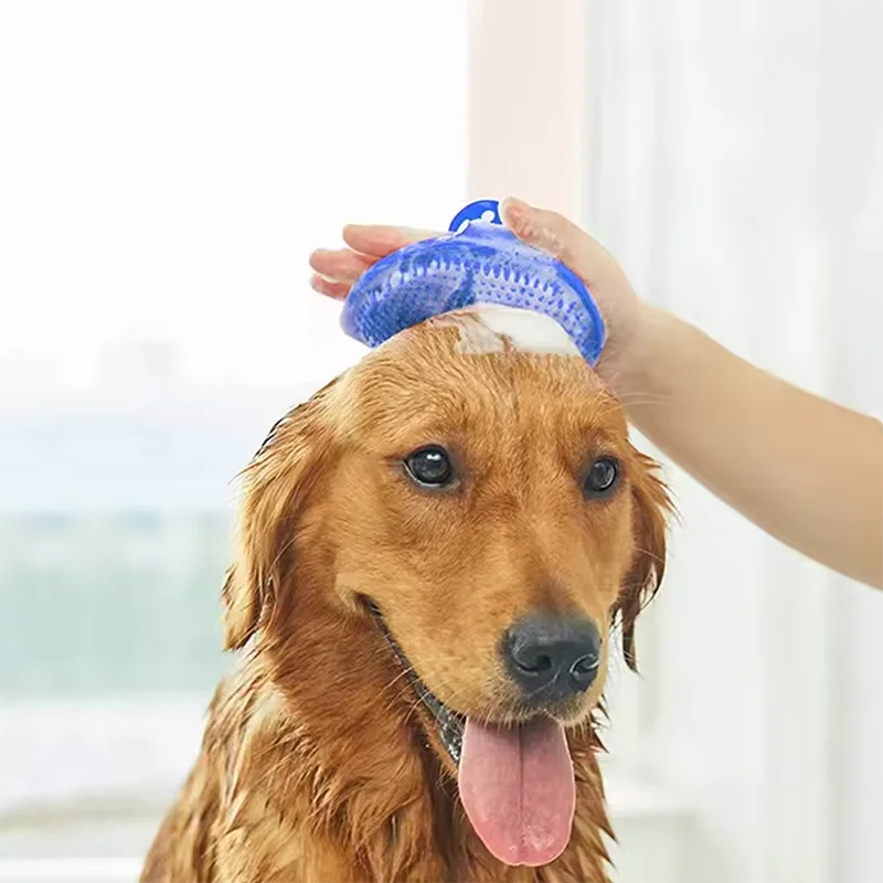 Soft Rubber Dog Brush Comb Cat Bath Brush Rubber Glove Hair 