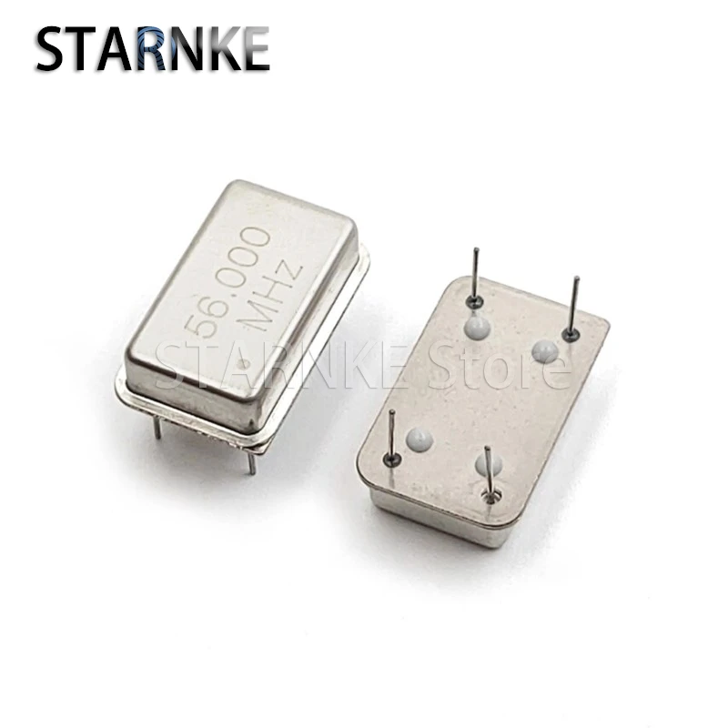 5PCS In Line Active Crystal Oscillator 56MHZ Oblong Shape Full Size 56M 56.000MHZ OSC DIP-4